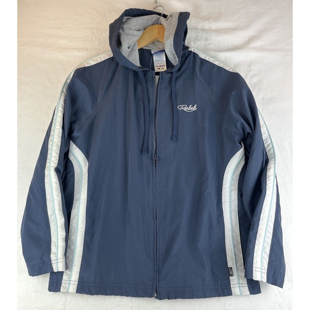 NEW Retro  Reebok Windbreaker Jacket Adult Small Blue‎
